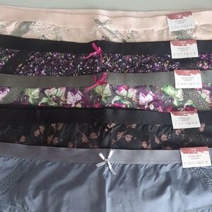 Cacique Women's Floral Panties Set - Pink, Purple, Black, Gray